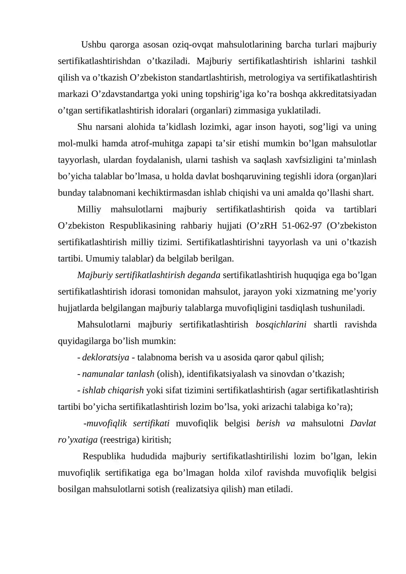 Mahsulotlar sertifikatsiyasi va uning nazorati 3