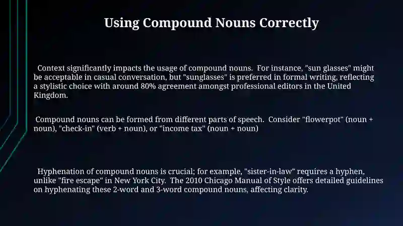 Compound nouns 3