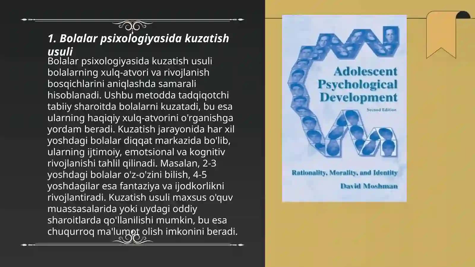 Bolalar psixologiyasida kuzatish usuli 3
