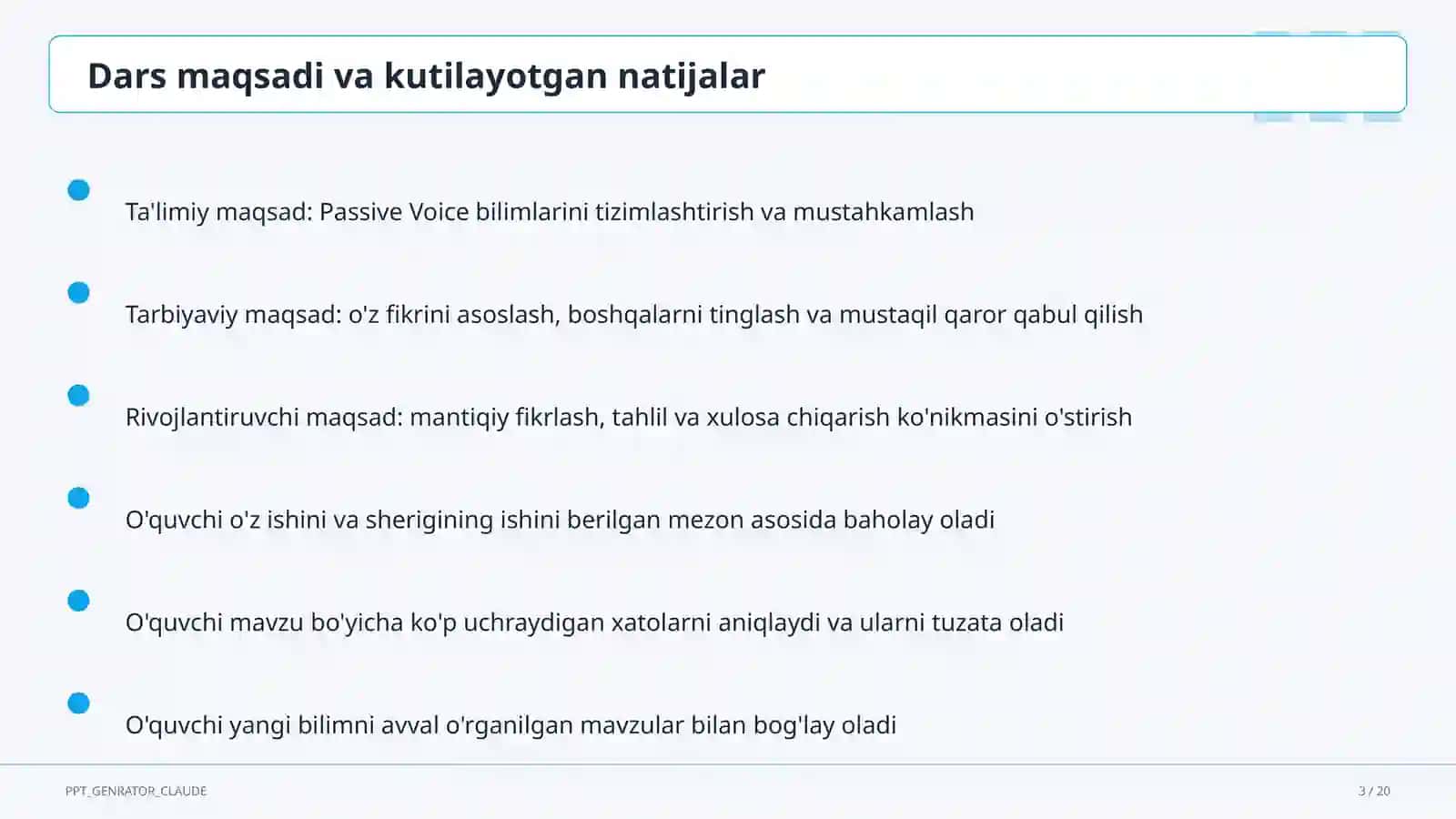 Passive Voice (9-sinf) 1