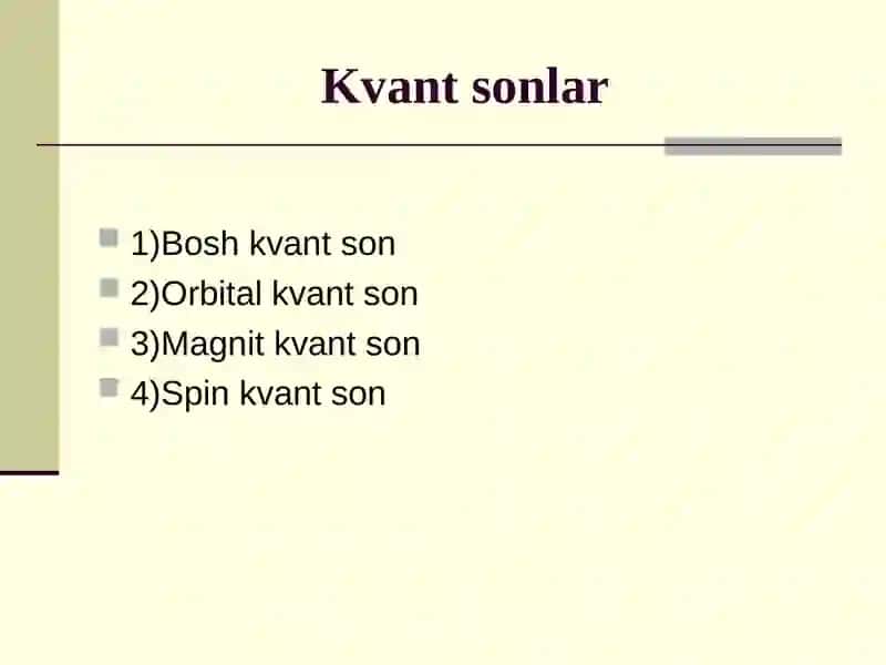 Kvant sonlar 3