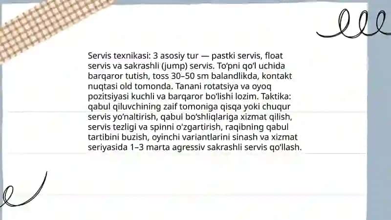 Voleybol o’yin texnikasi va taktikasi 3