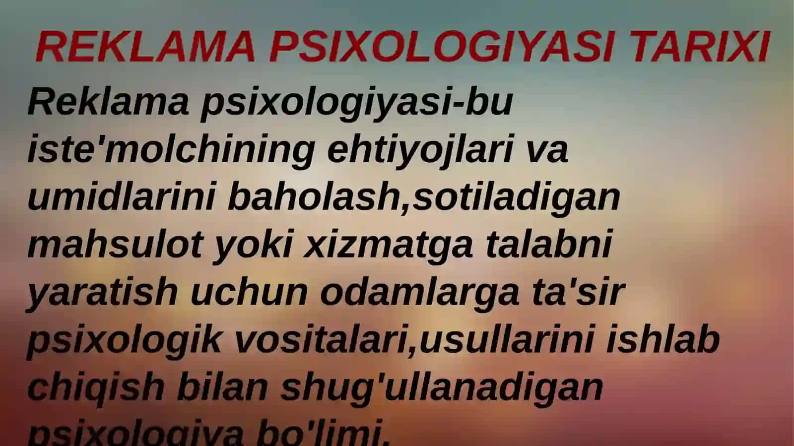 REKLAMA  PSIXOLOGIYASI 3