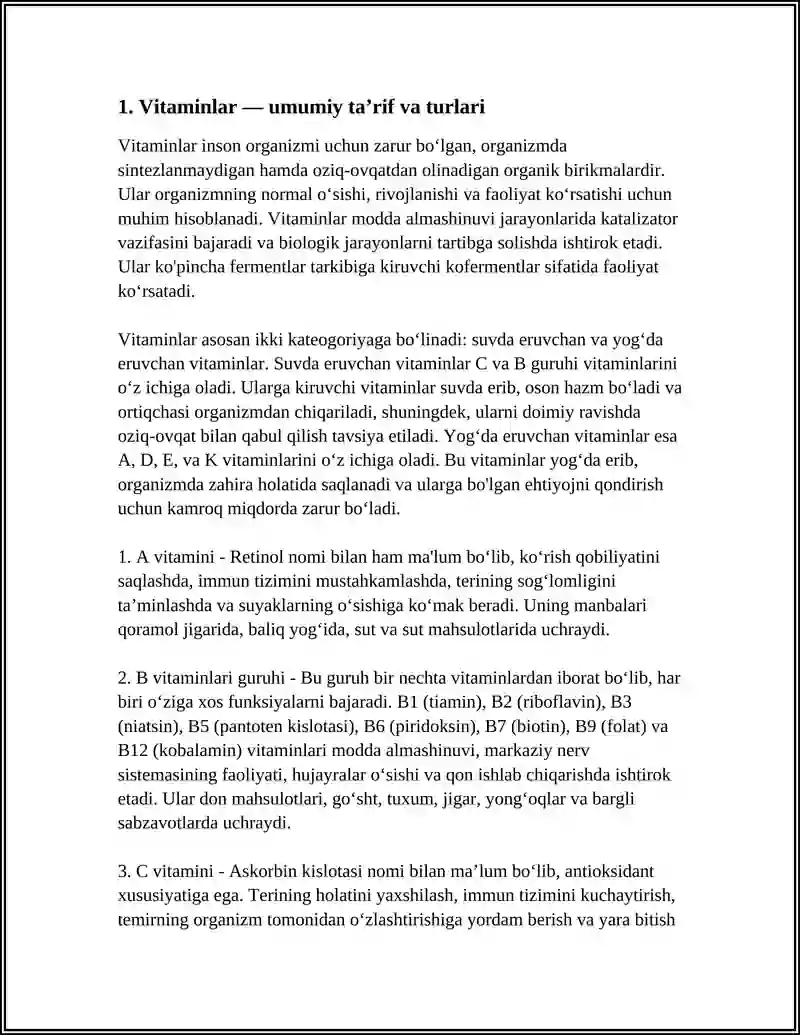 VITAMINLAR 3