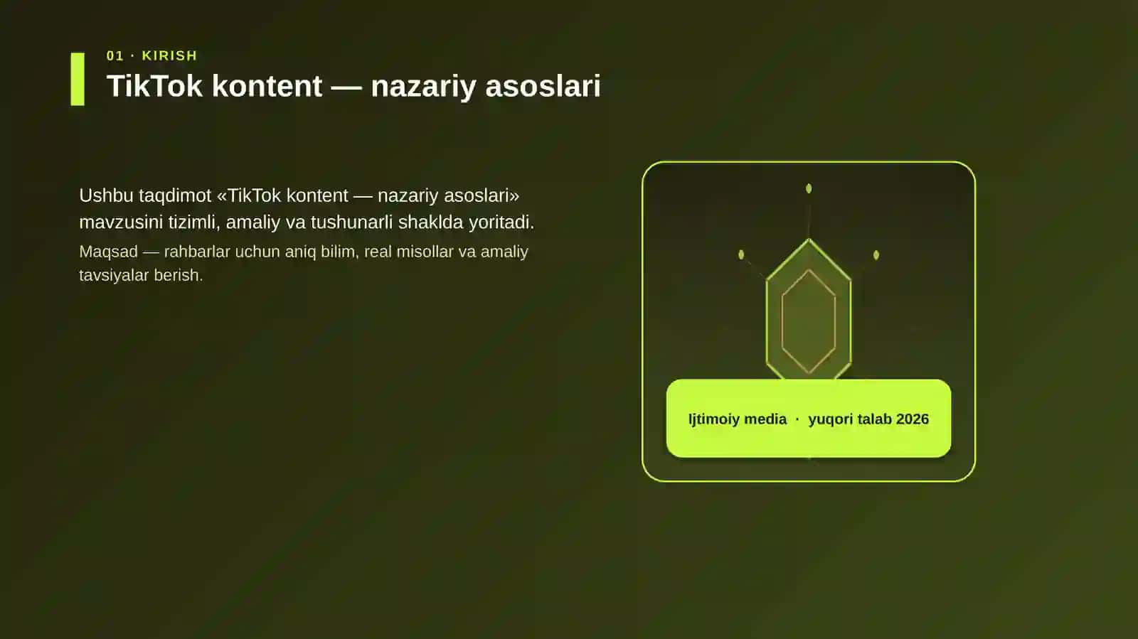 TikTok kontent — nazariy asoslari 3