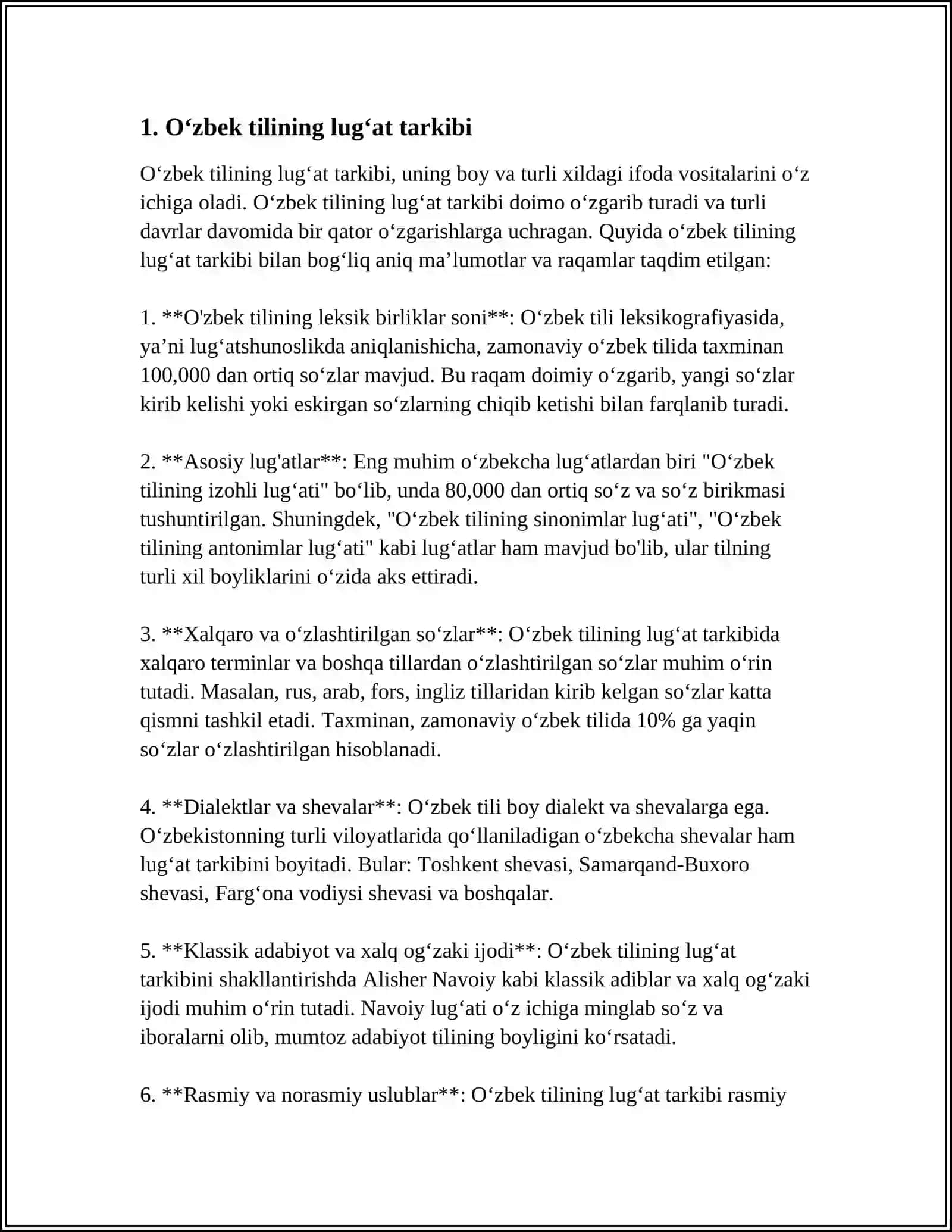 O'zbek Tilining Lug'at Tarkibi va uning Mavzu Guruhlari 3