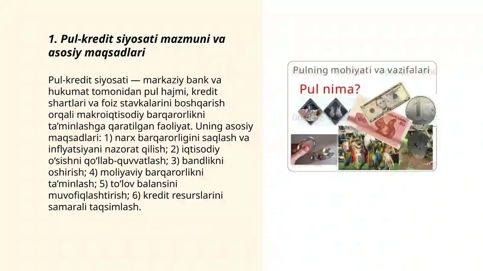 Pul kredit siyosati va markaziy bank faoliyati 3