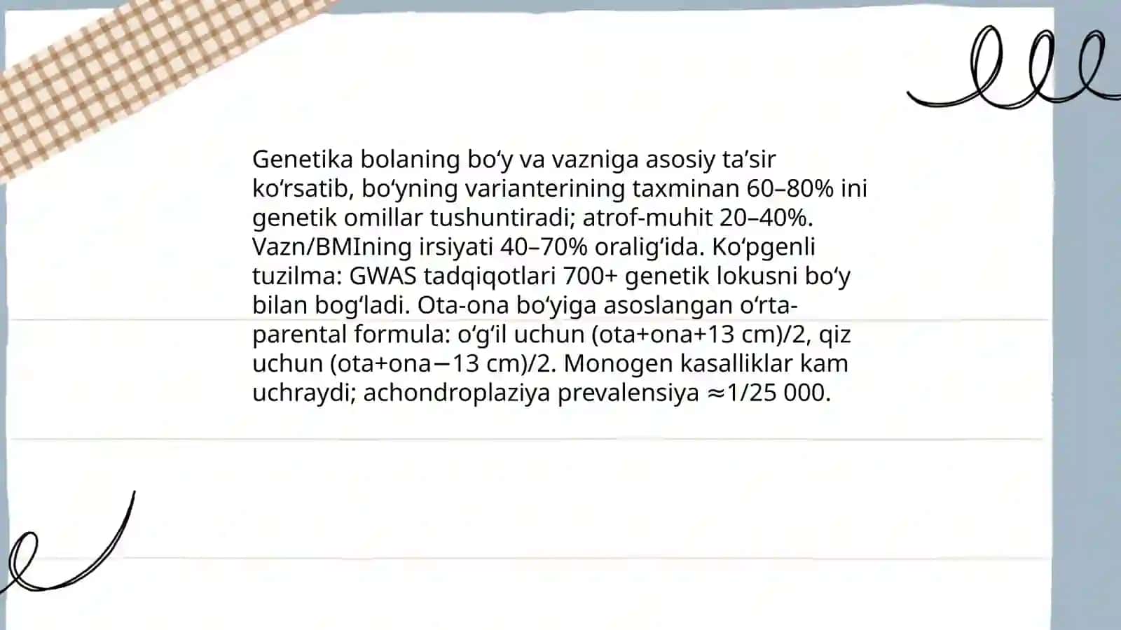 Bolalarning o'sishini belgilovchi omillar 3