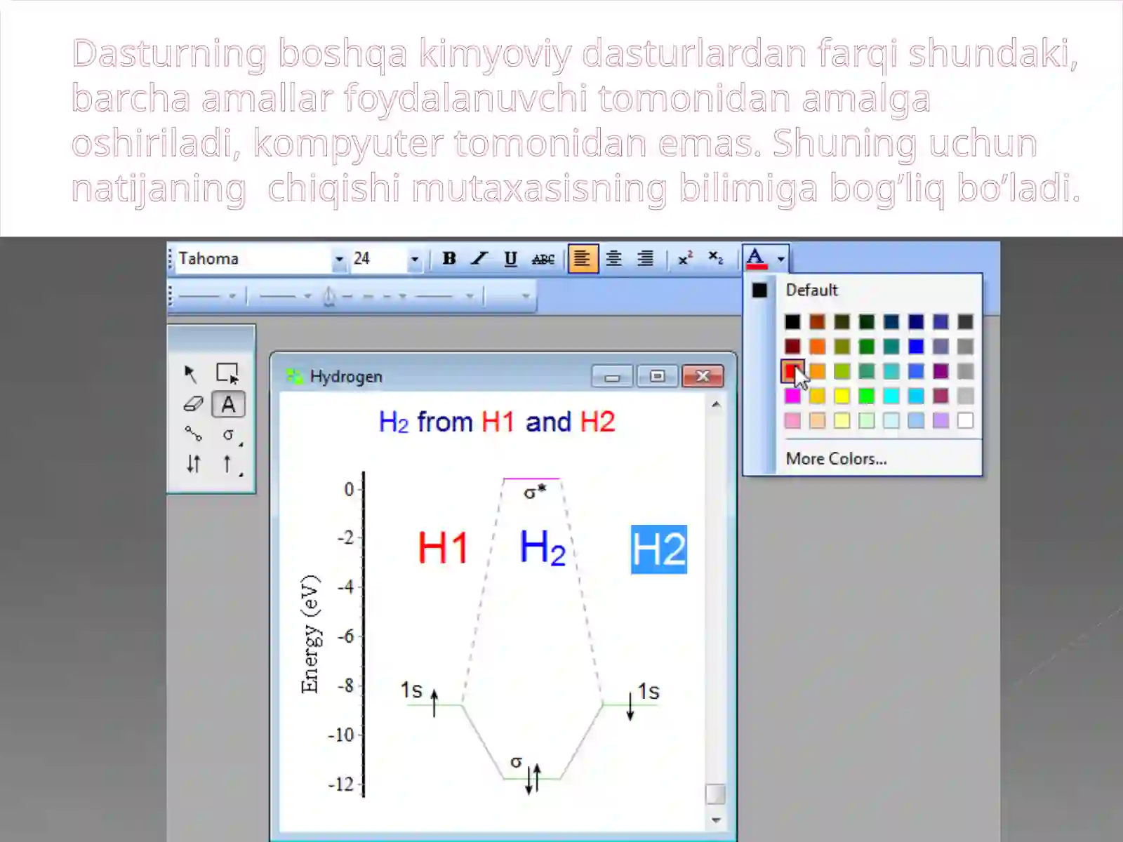 ChemLab dasturida ishlash 3