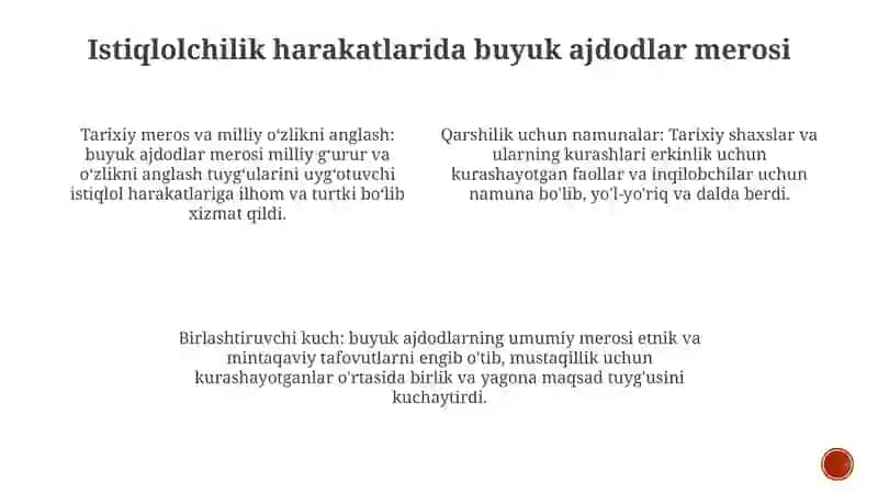 Mustaqillik Yillarida Buyuk Ajdodlar Va Tarixiy Shaxslarga Bólgan Etibor 3