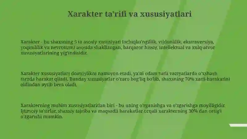 Xarakter 3
