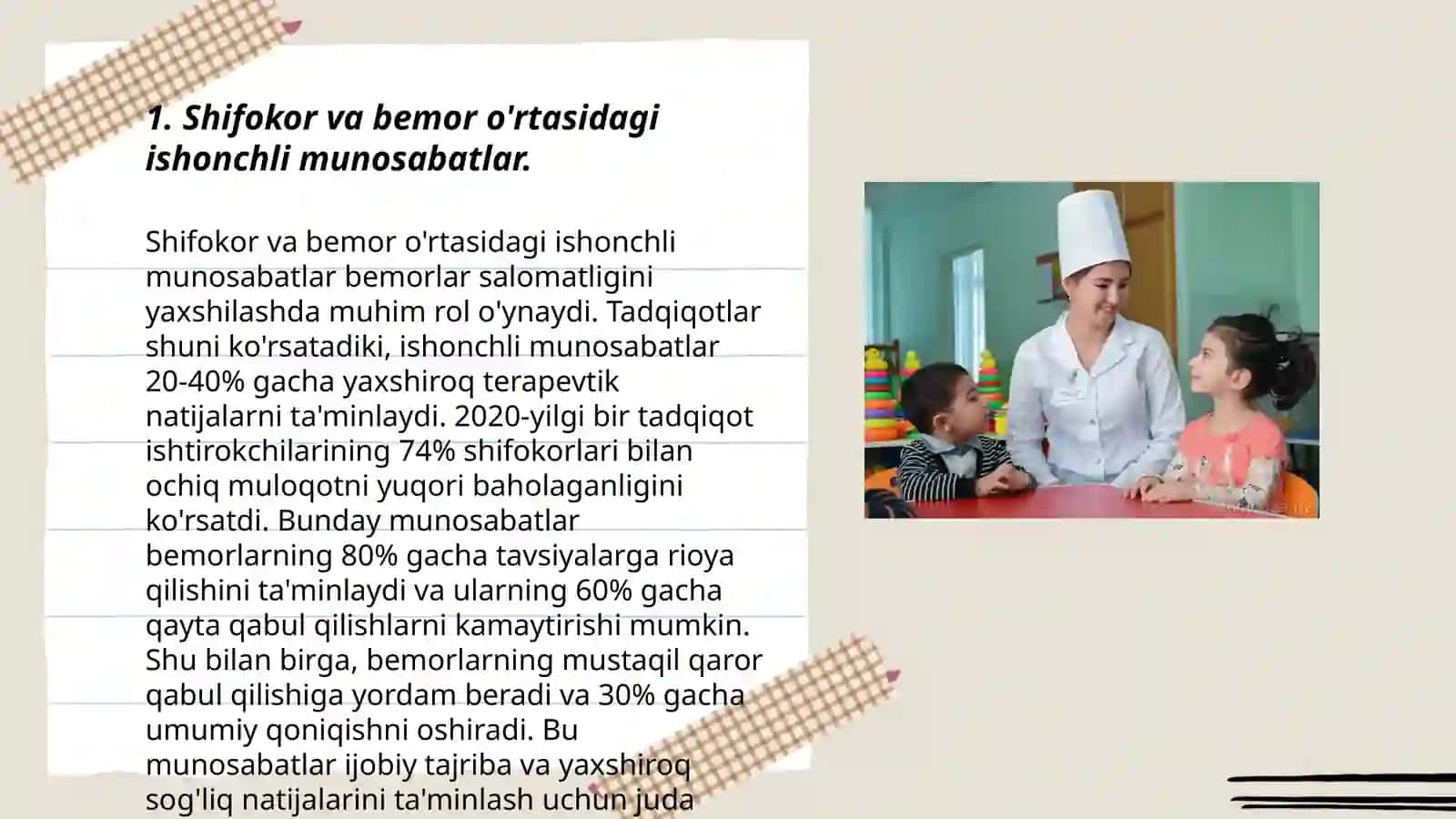 Muloqot: shifokor va bemor muloqotining psixologik xususiyatlari 3