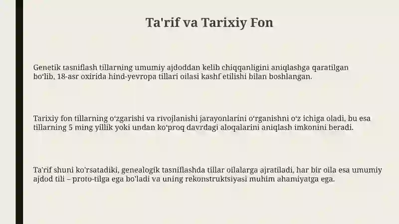 Tillarning genealogik tasnifi 3