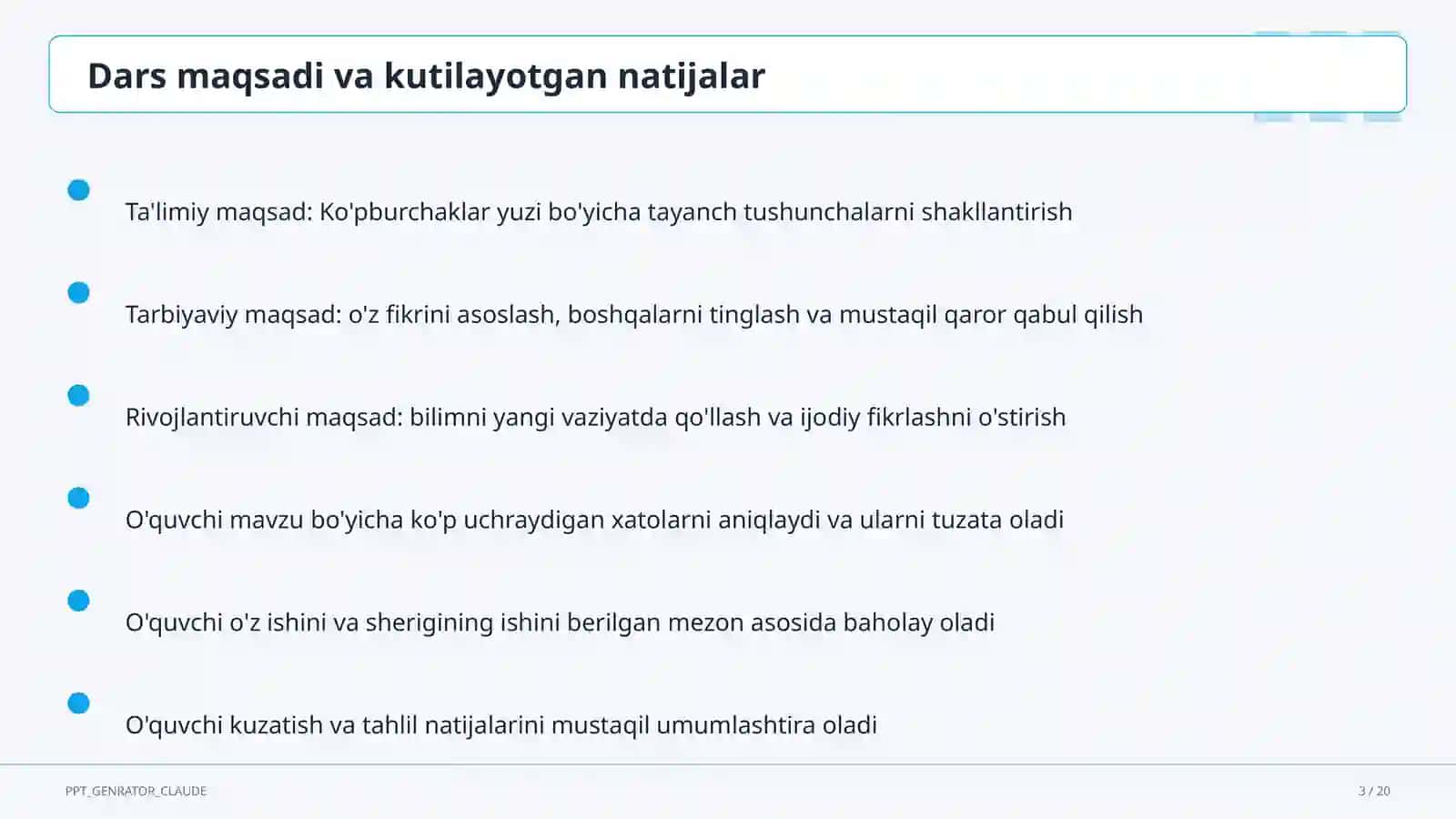 Ko'pburchaklar yuzi (8-sinf) 3