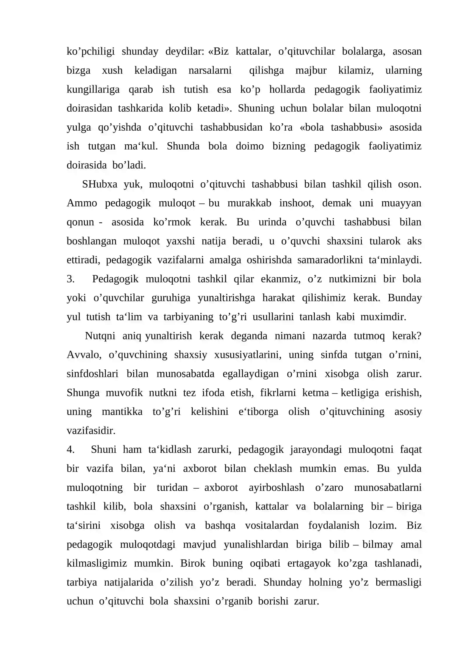 Pedagogik muloqotni tashkil etish 3