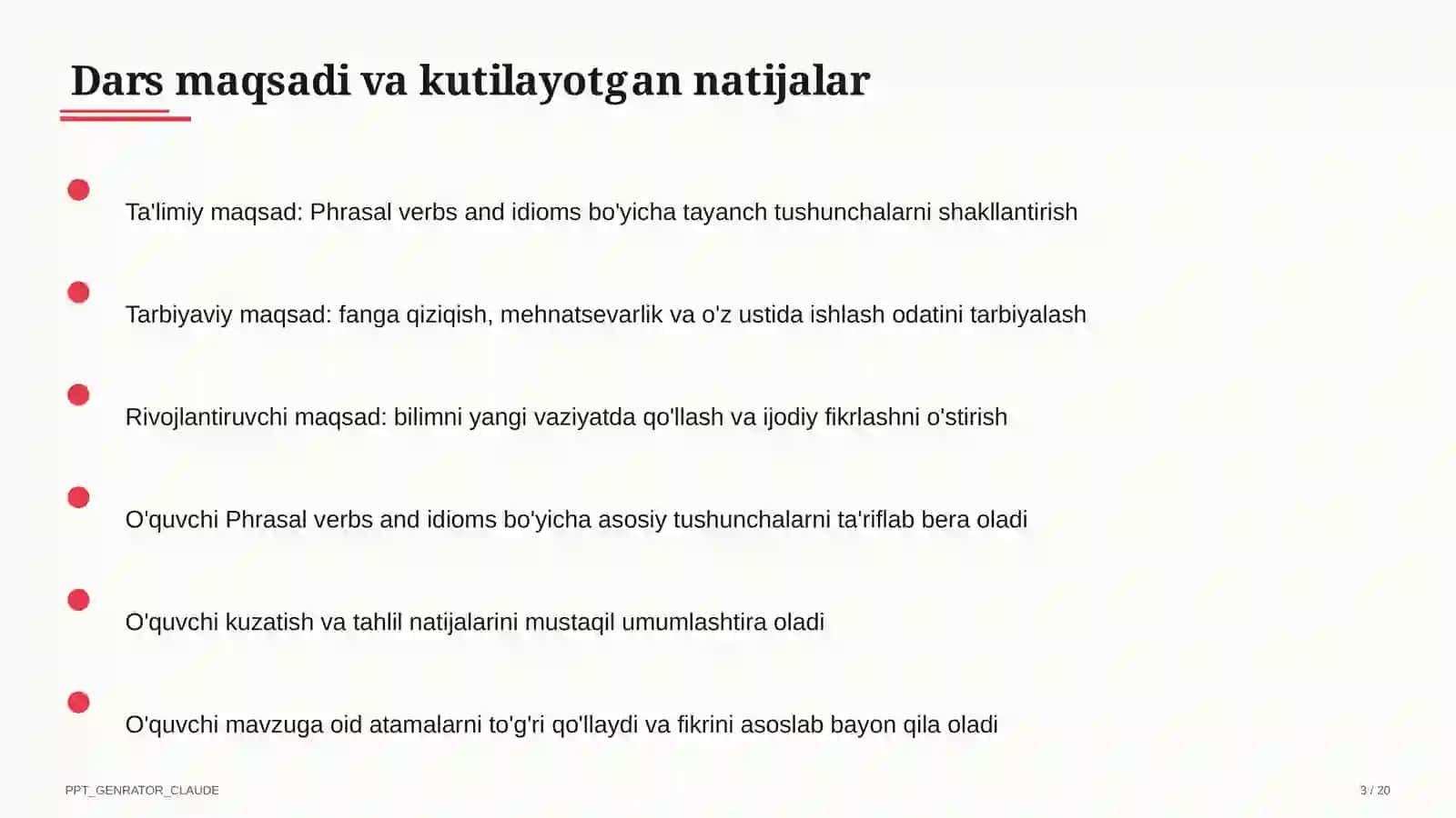Phrasal verbs and idioms (11-sinf) 3
