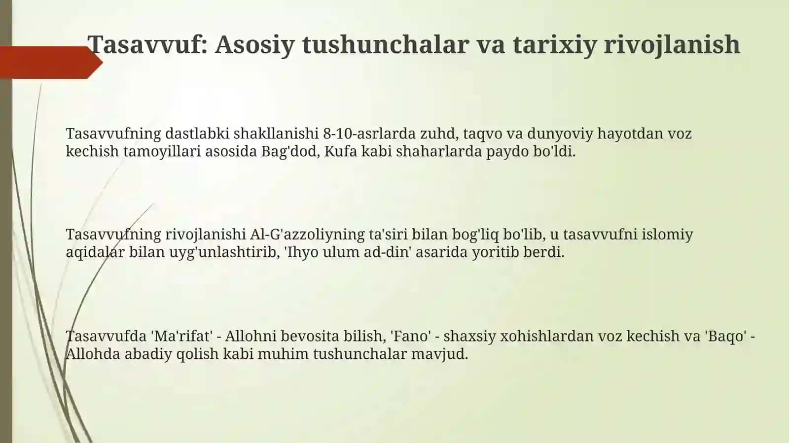 Tasavvuf   ta’limoti  va  tariqatlari 3