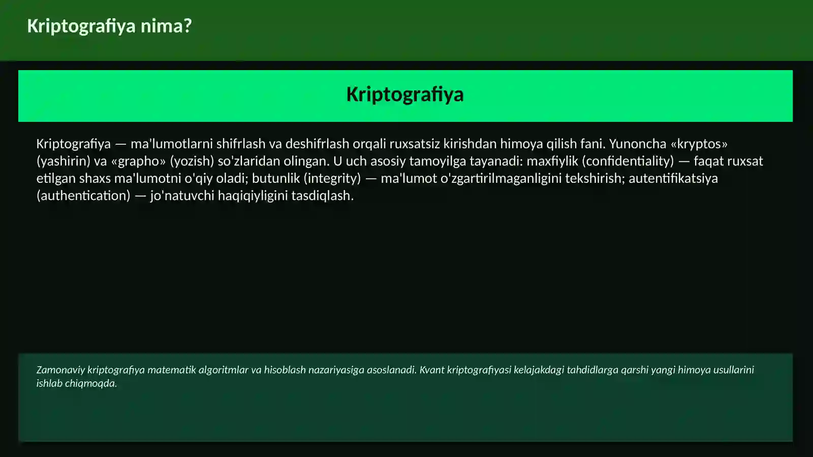 Kriptografiya Asoslari 3