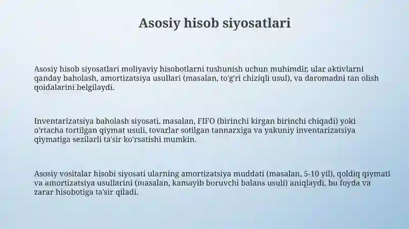 Moliyaviy hisobotga izohlar tayyorlash 3