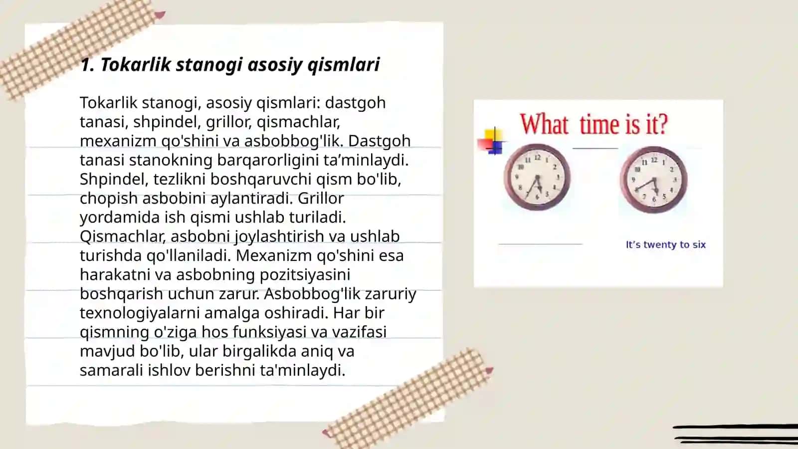 Tokarlik stanogi asosiy qismlari 3