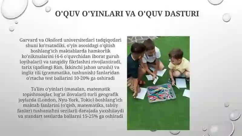 O'quv o'yinlari: Ko'p sezgili yondashuv 3