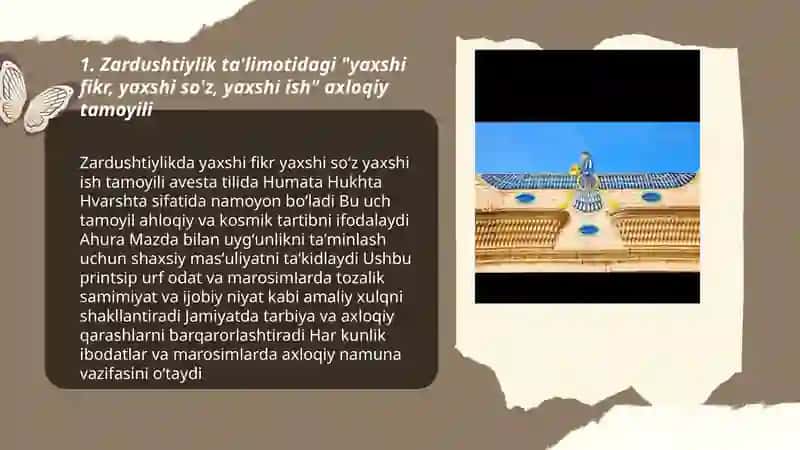Zardushtiylik taʼlimotida urf odat marosimlar manaviy axloqiy qarashlar 3
