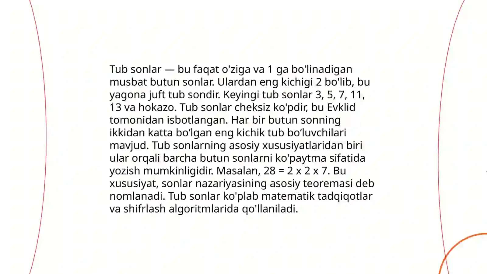 Sonlarni tub ko'paytuvchilarga ajratish "Ekub va Ekuk" o'qitish metodikasi 3