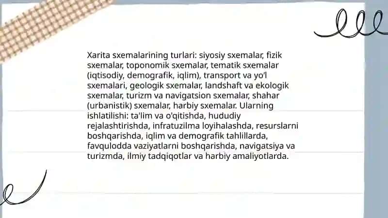 Xarita sxemalaridan foydalanish sxemasi 3