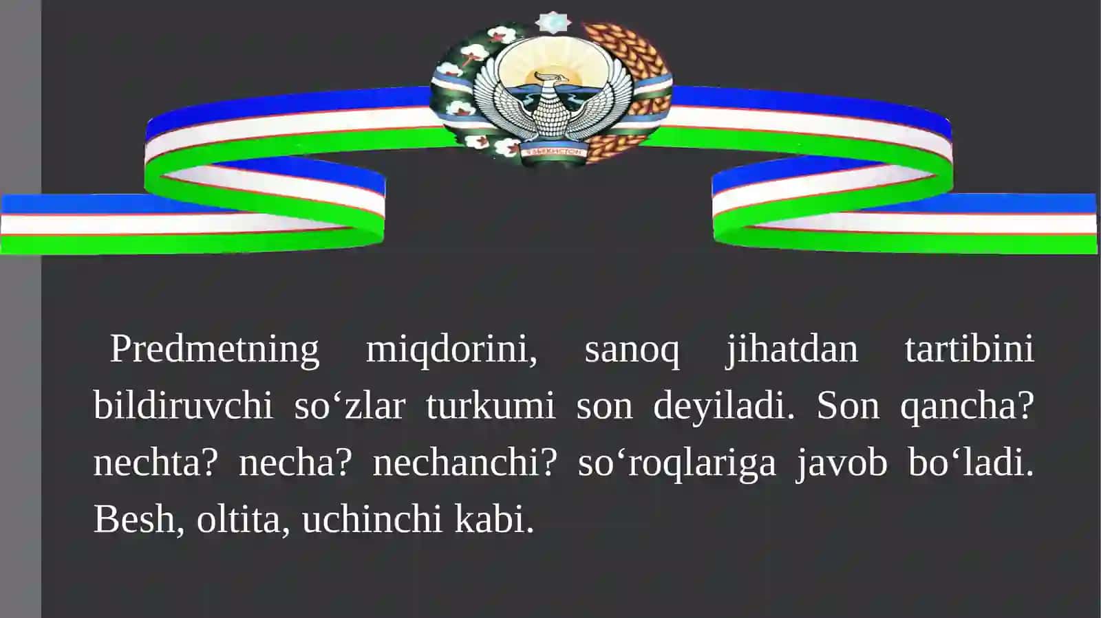 Son so‘z turkumi. Sonning leksik-grammatik xususiyatlari, ma'no turlari 3