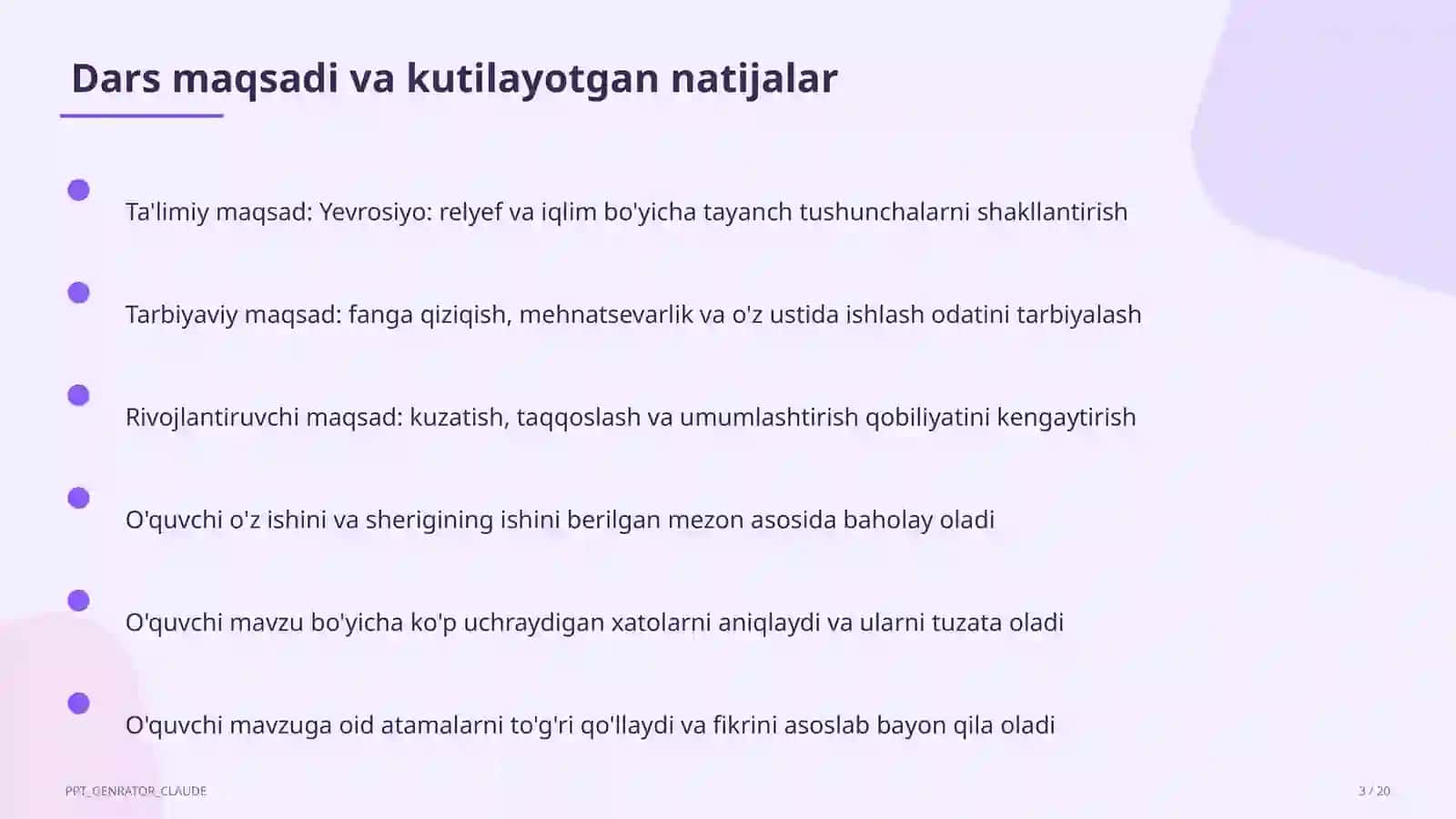 Yevrosiyo: relyef va iqlim (7-sinf) 3