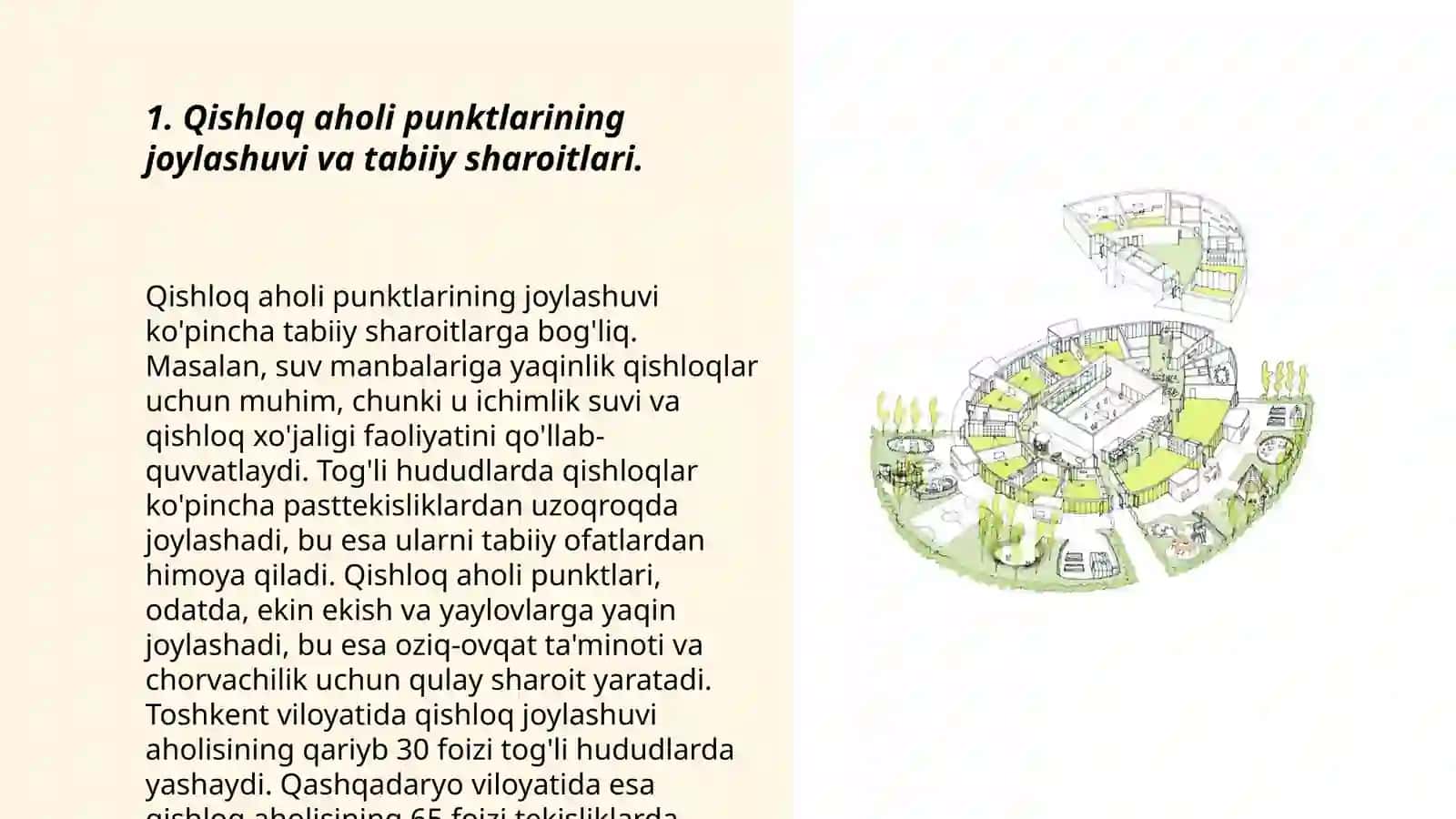 Qishloq aholi turar joylarini rejalashtirishning gigienik asoslarini ilmiy asoslash 3