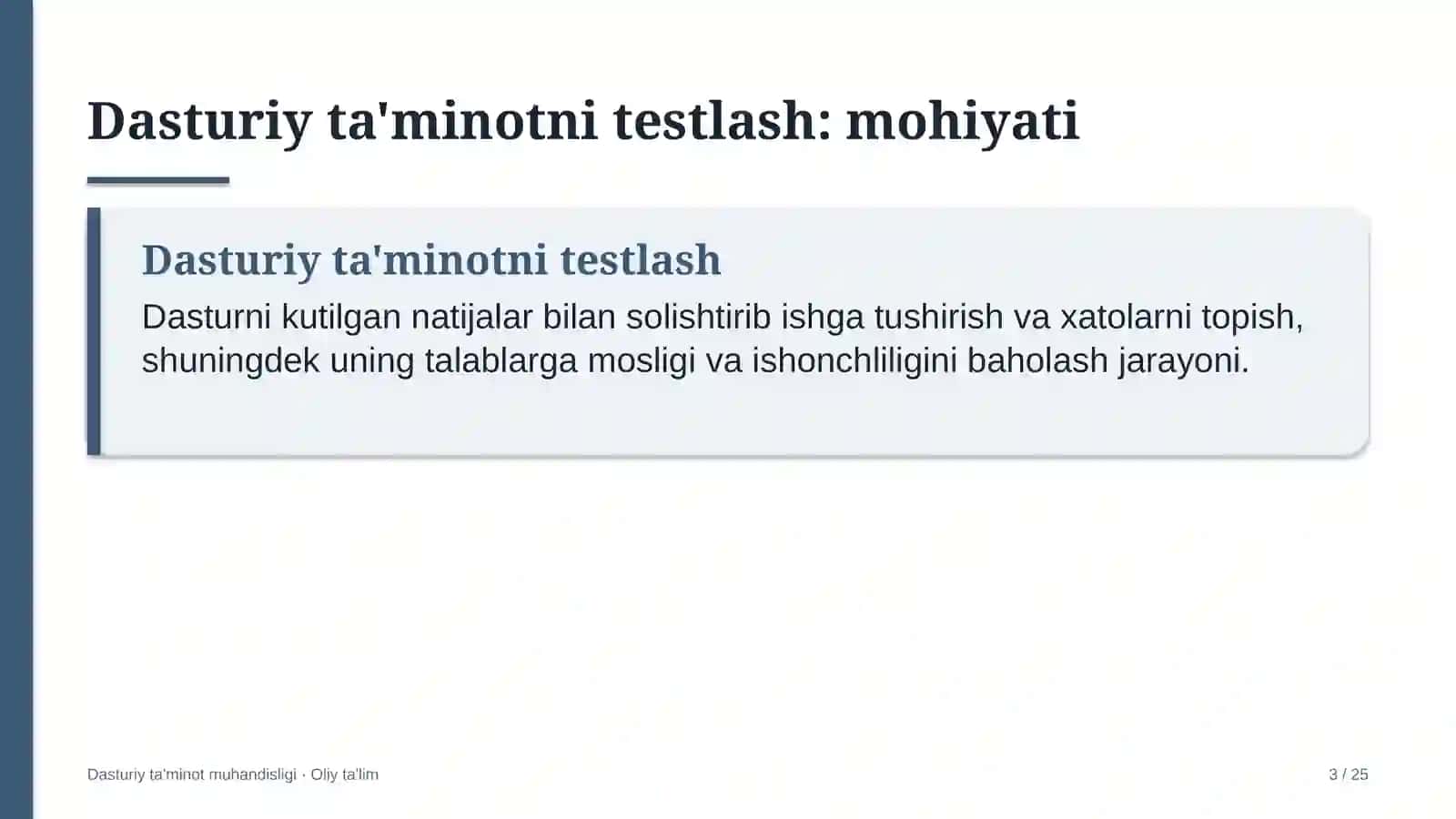 Developerlik kompaniyalarida dasturiy ta'minotni testlash 3