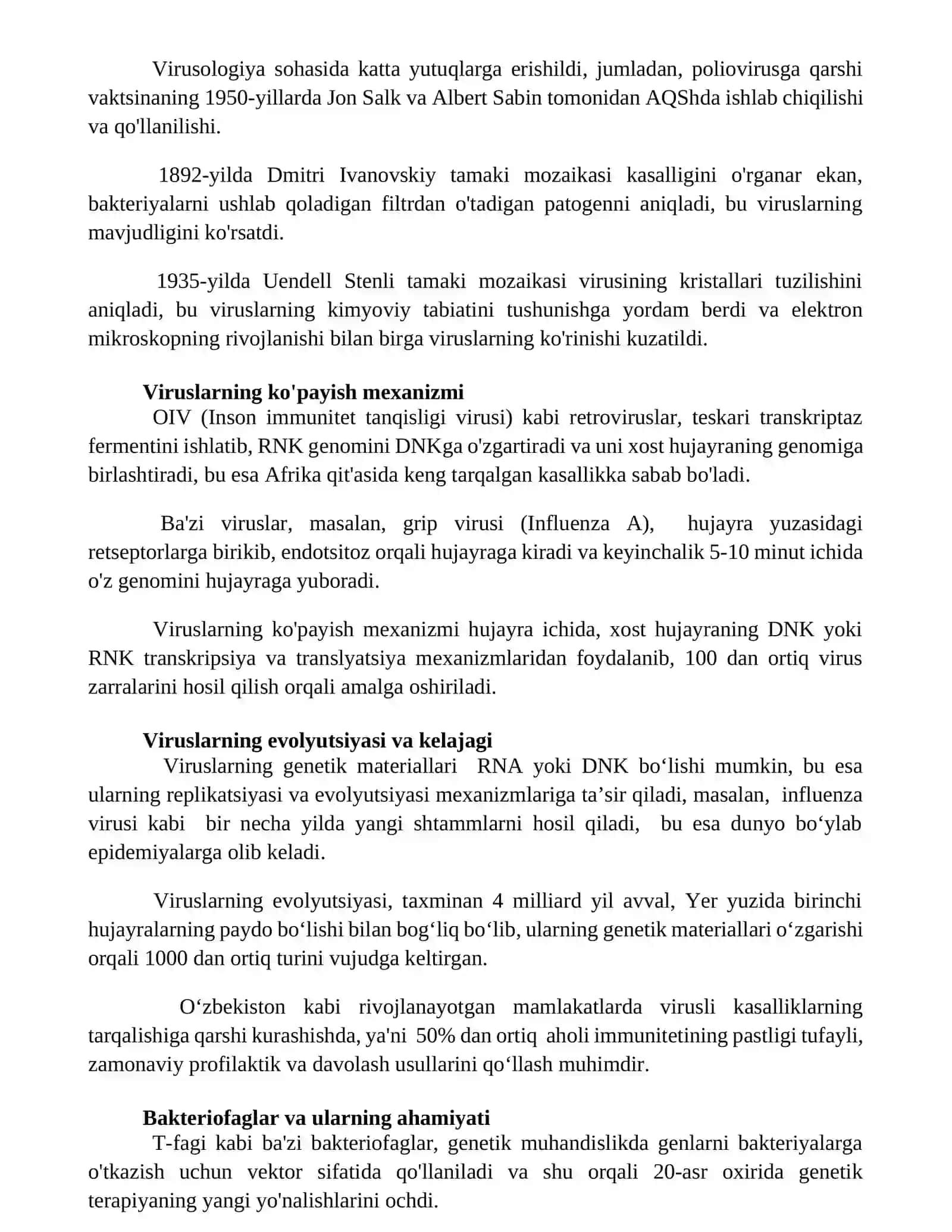 Viruslarning kelib chiqishi va uning ahamyati 3