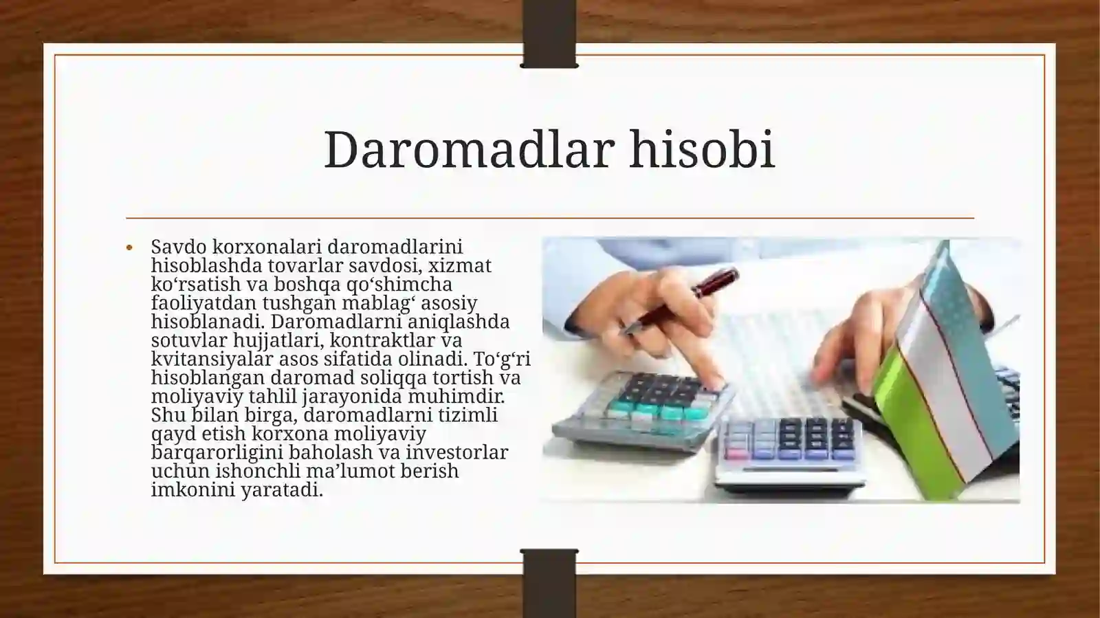Savdo korxonalarida soliqlar hisobi va moliyaviy hisobot 3