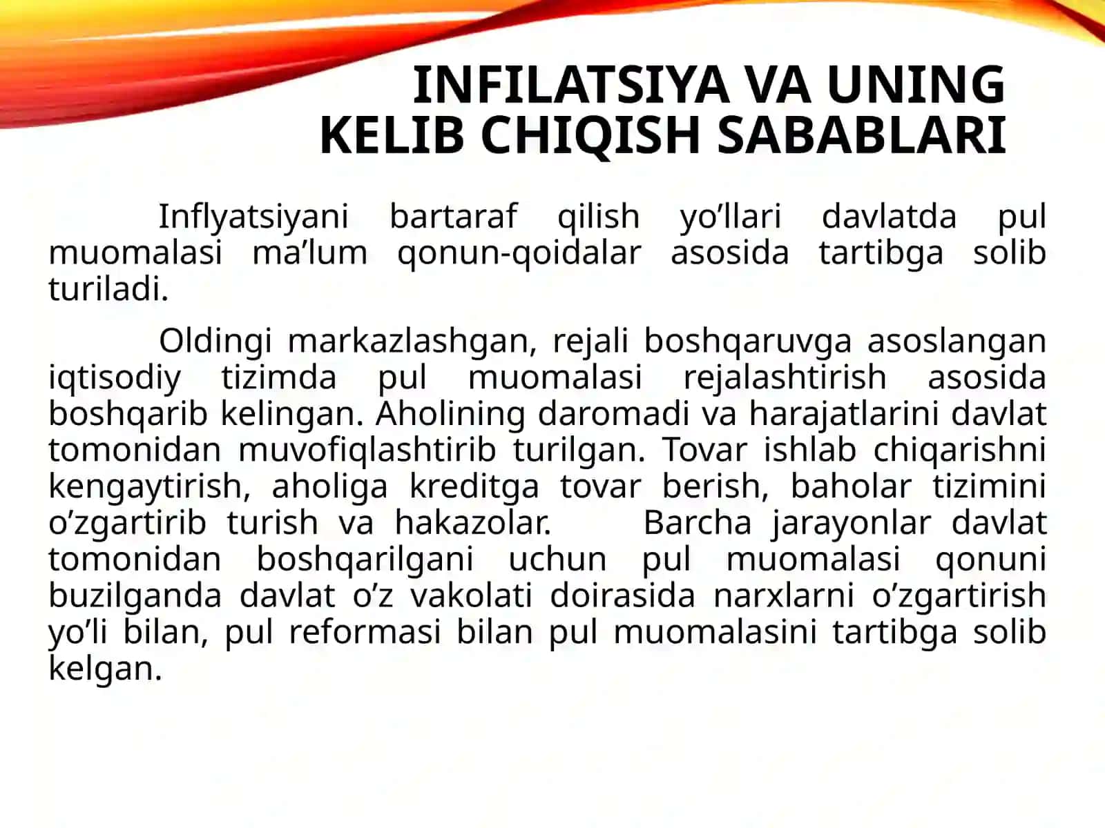 Inflyatsiya va uning iqtisodiy rivojlanishga ta'siri 3