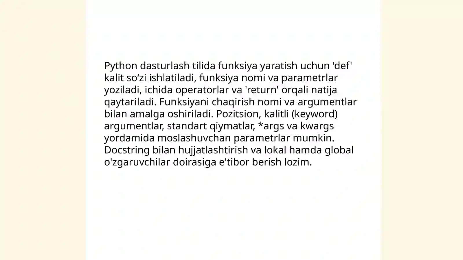 Phyton dasturlash tilida funksiyalar. Matematik funksiyalar 3