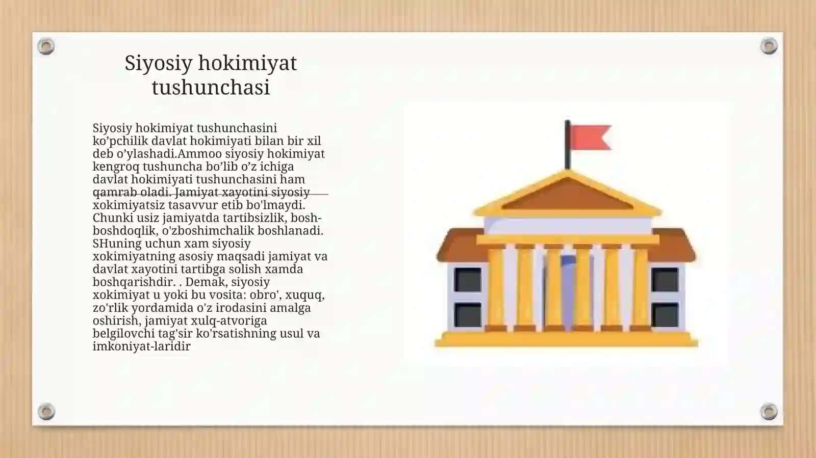 Siyosiy hokimiyatning obyekti,subyekti va vazifalari 3