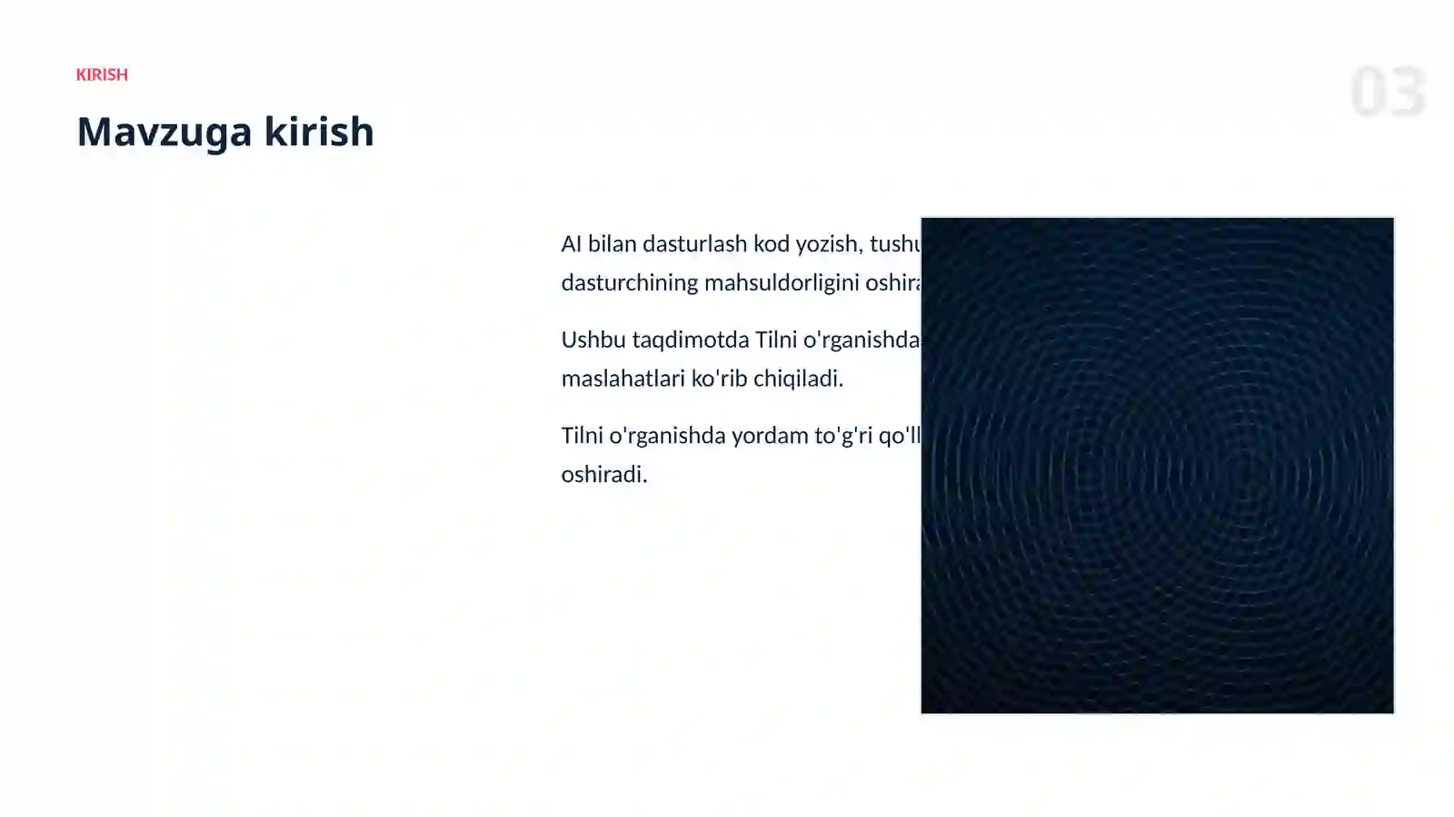 AI BILAN DASTURLASH 3