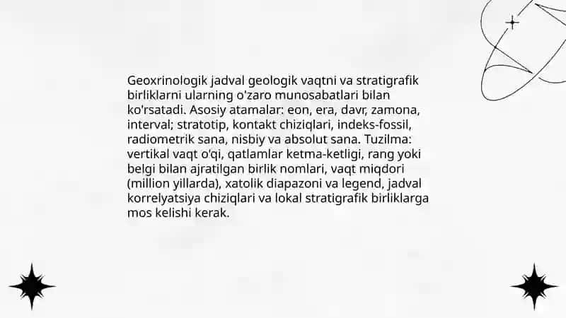 Geoxrinologik jadvaldagi maʼlumotlar buyicha taqdimot tayyorlash 3