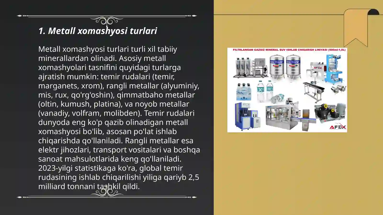 Metall xomashyosi turlari 3
