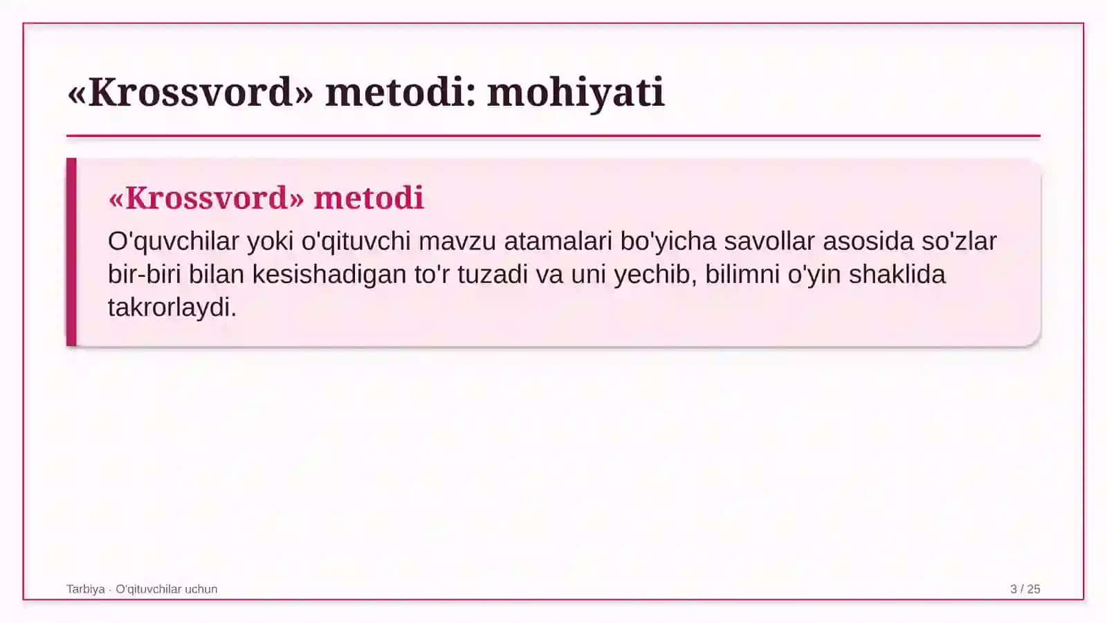 tarbiya darslarida krossvord metodidan foydalanish 6815 3