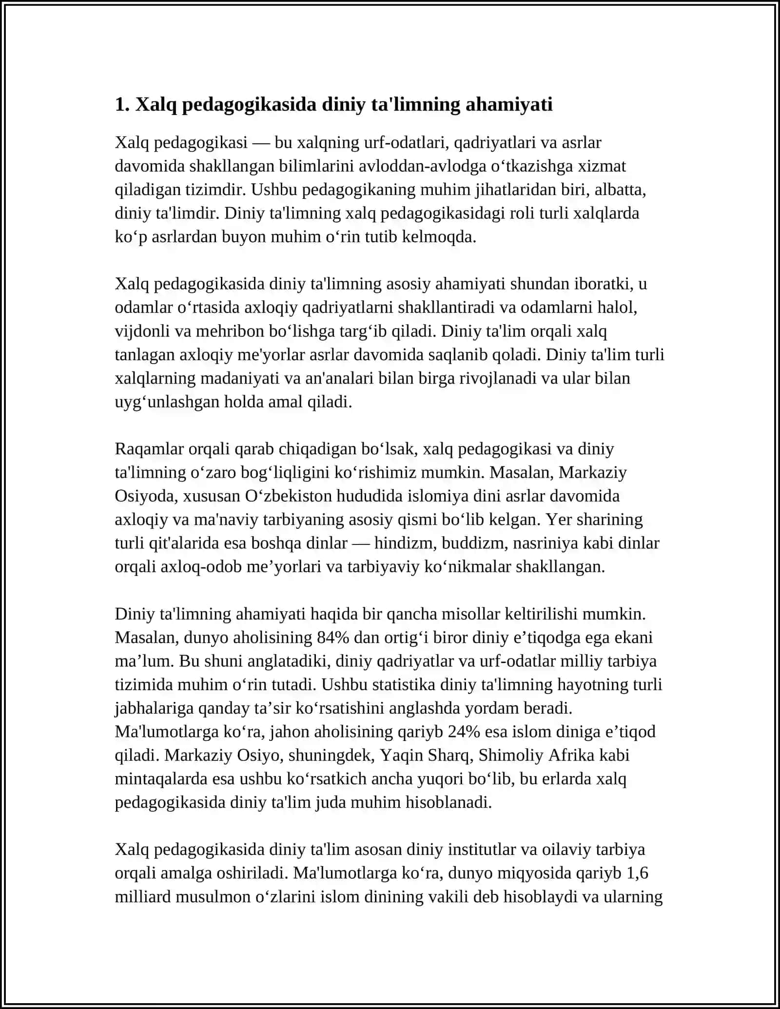 XALQ PEDAGOGIKASIDA DINIY TA'LIMOTLAR 3