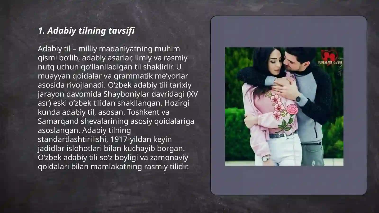 Oʻzbek adabiy tili va uning tayanch dialekti lahjasi Adabiy tilning ogʻzaki va yozma shakillari 3