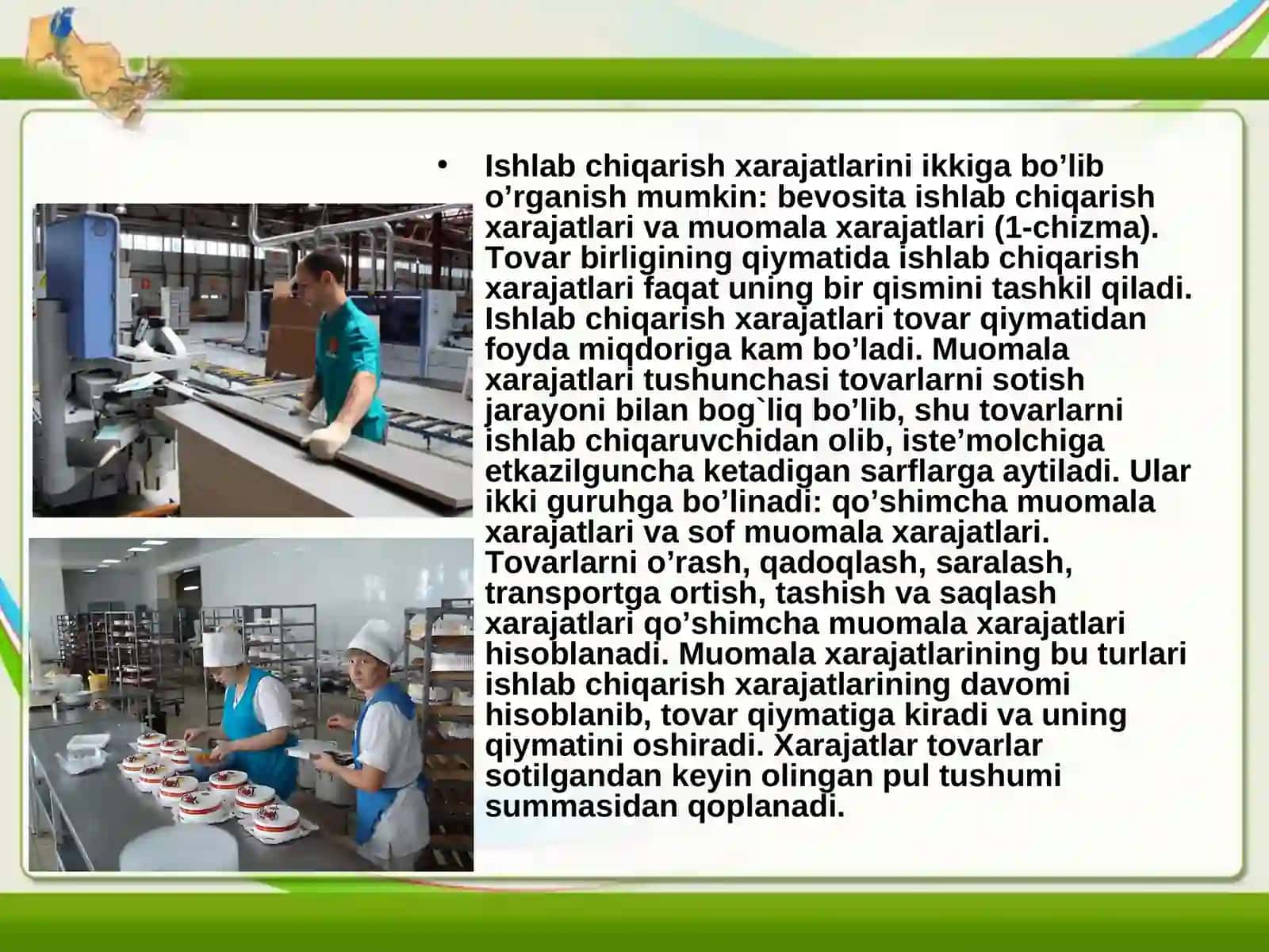 Ishlab chiqarish xarajatlarining tushunchasi va uning tarkibi, turlari 3