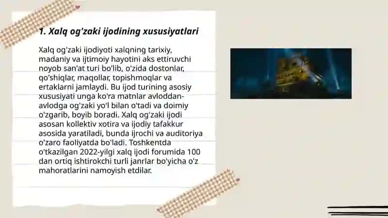 Individual ijodkorning xalq og'zaki ijodidan foydalanish mahorati 3