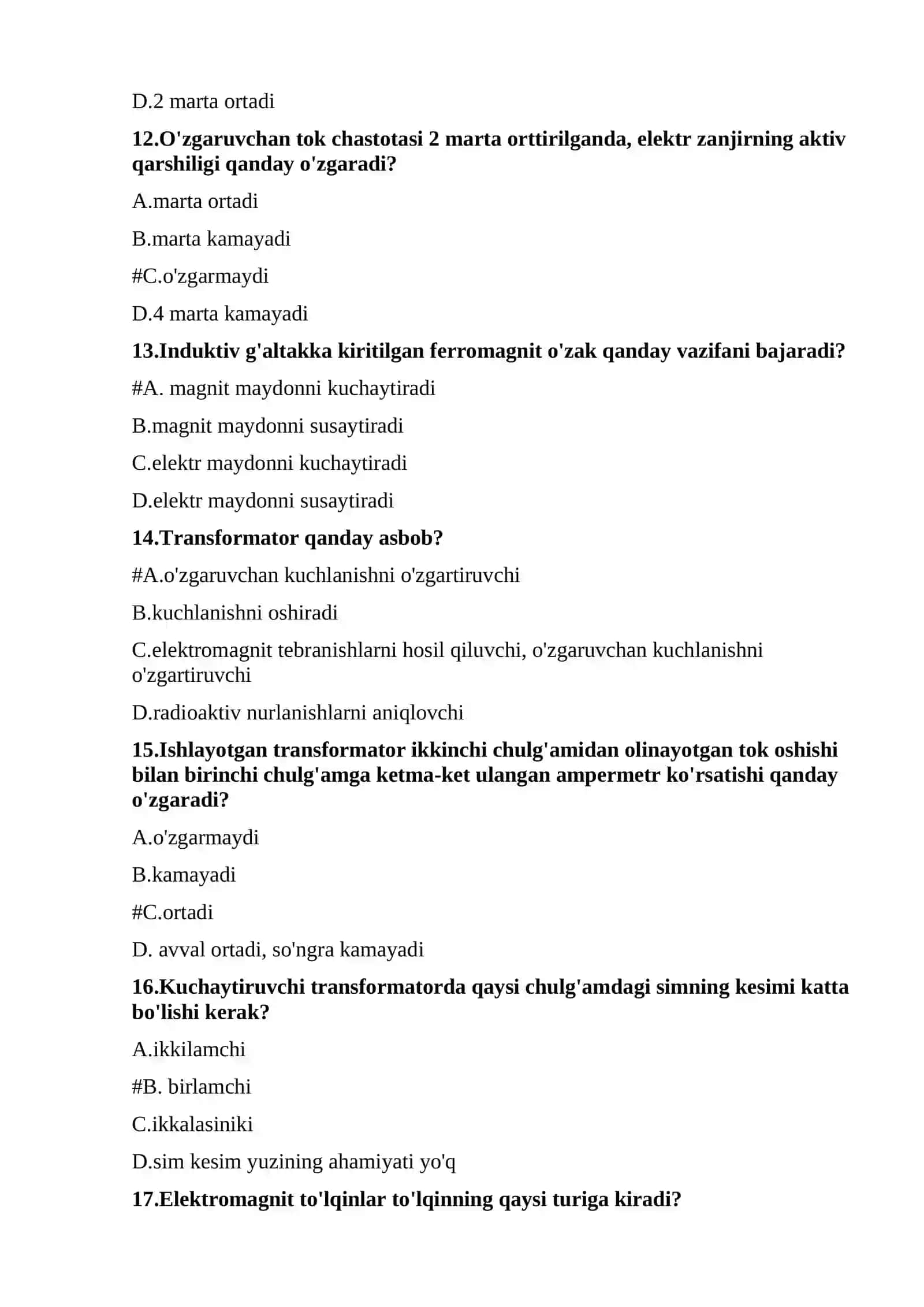 Fizika test 3