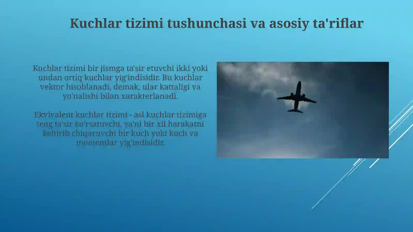 Tekislikda joylashgan kuchlar tizimi 3