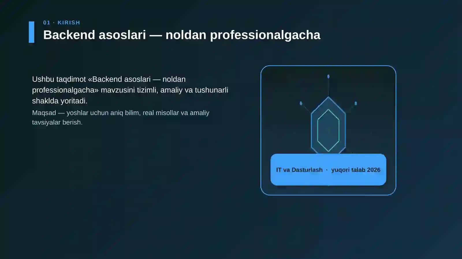 Backend asoslari — noldan professionalgacha 3