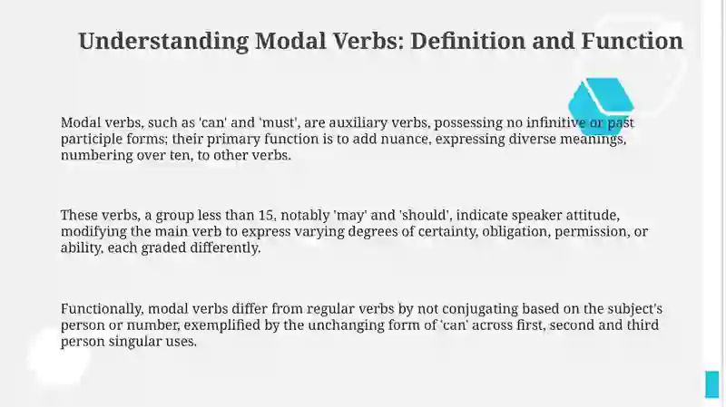 Modal verbs 3