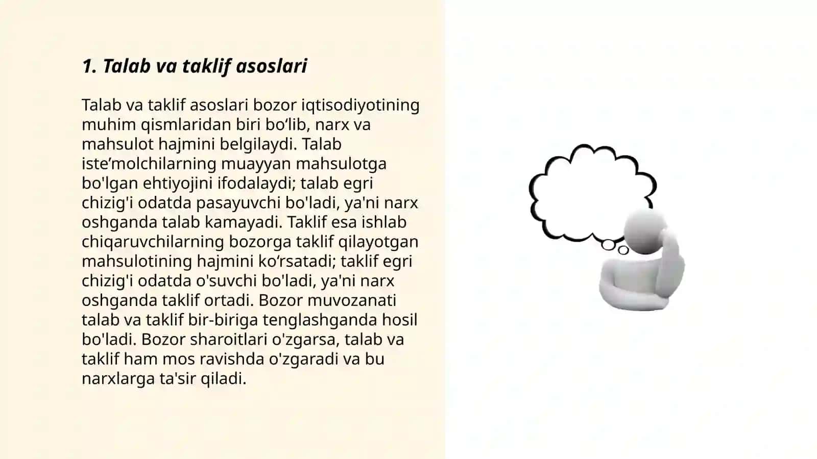 Talab va taklif asoslari 3